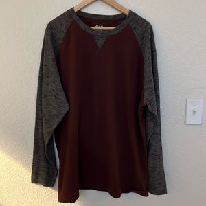 Bauer
Eddie Bauer Men's Crew Neck Jersey Style Long Sleeve
 Shirt Burgundy  2XL